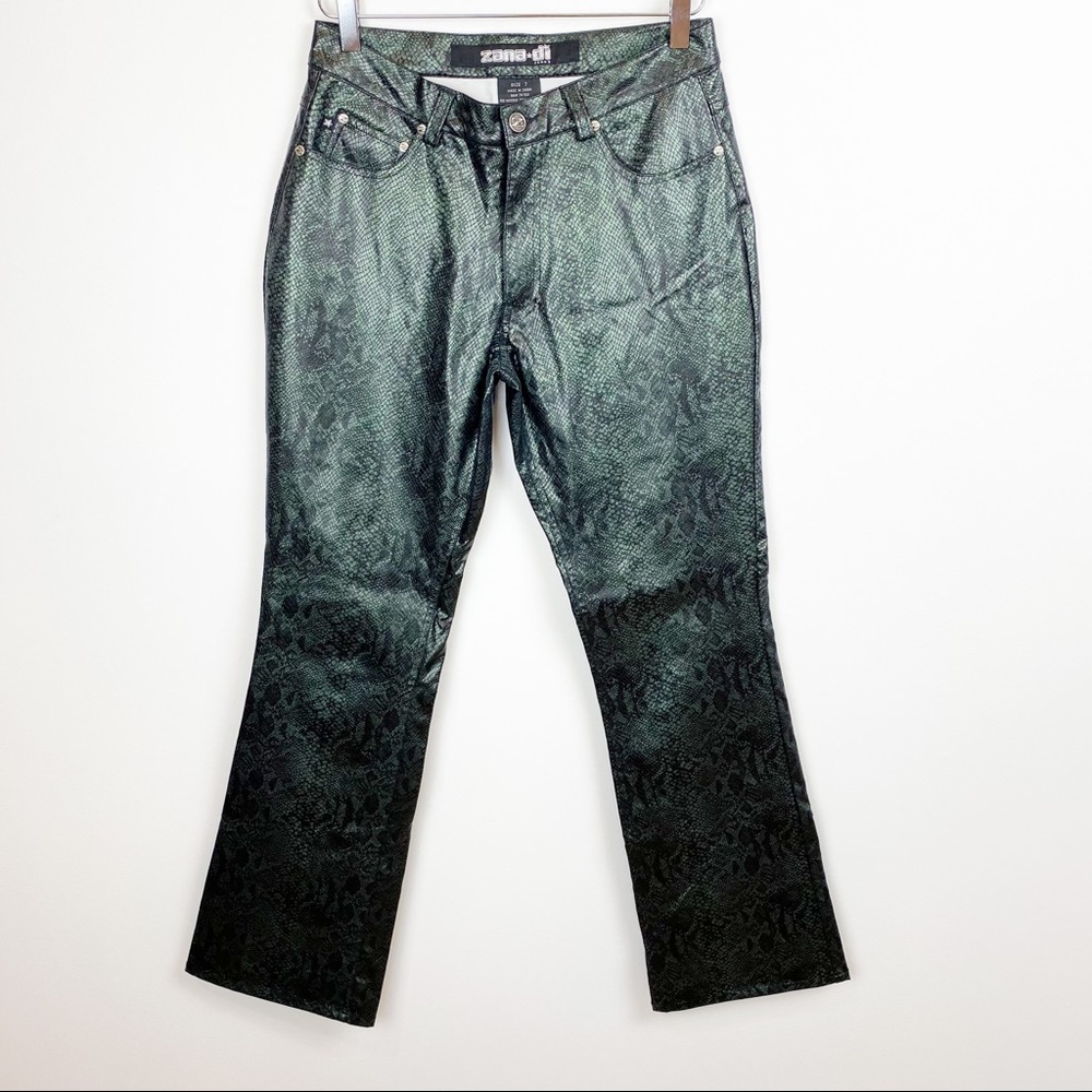 Zana Di | Vintage 2000's y2K Faux Leather Python Print Pants